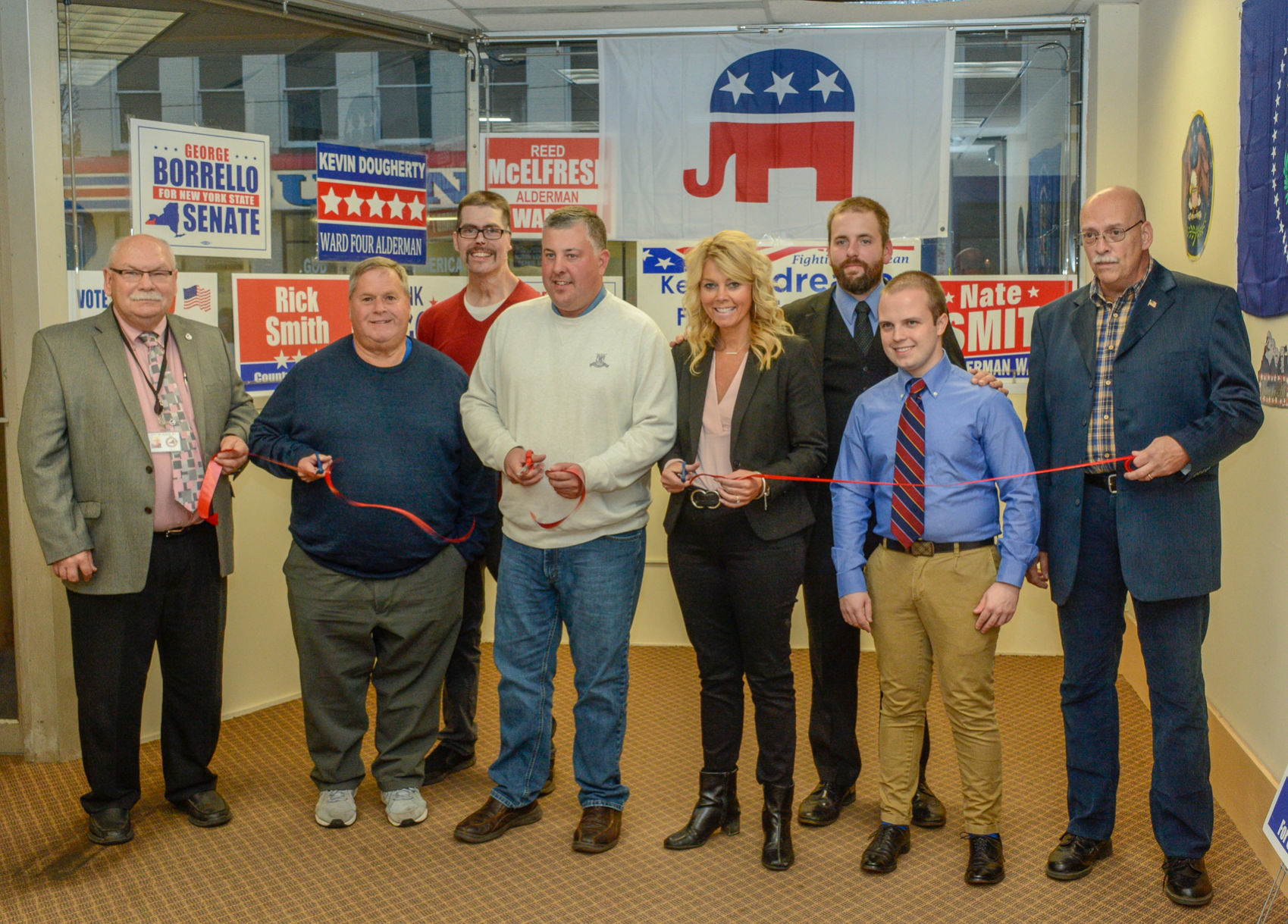 Olean Republicans cut ribbon on election headquarters